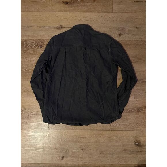 Kuhl Mens Gray Double Pocket Long Sleeve Button Up Shirt Size Large Flannel - Picture 2 of 3